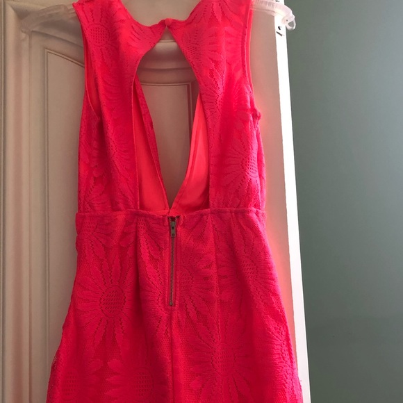 Sabo Skirt neon pink mini dress - Picture 2 of 3